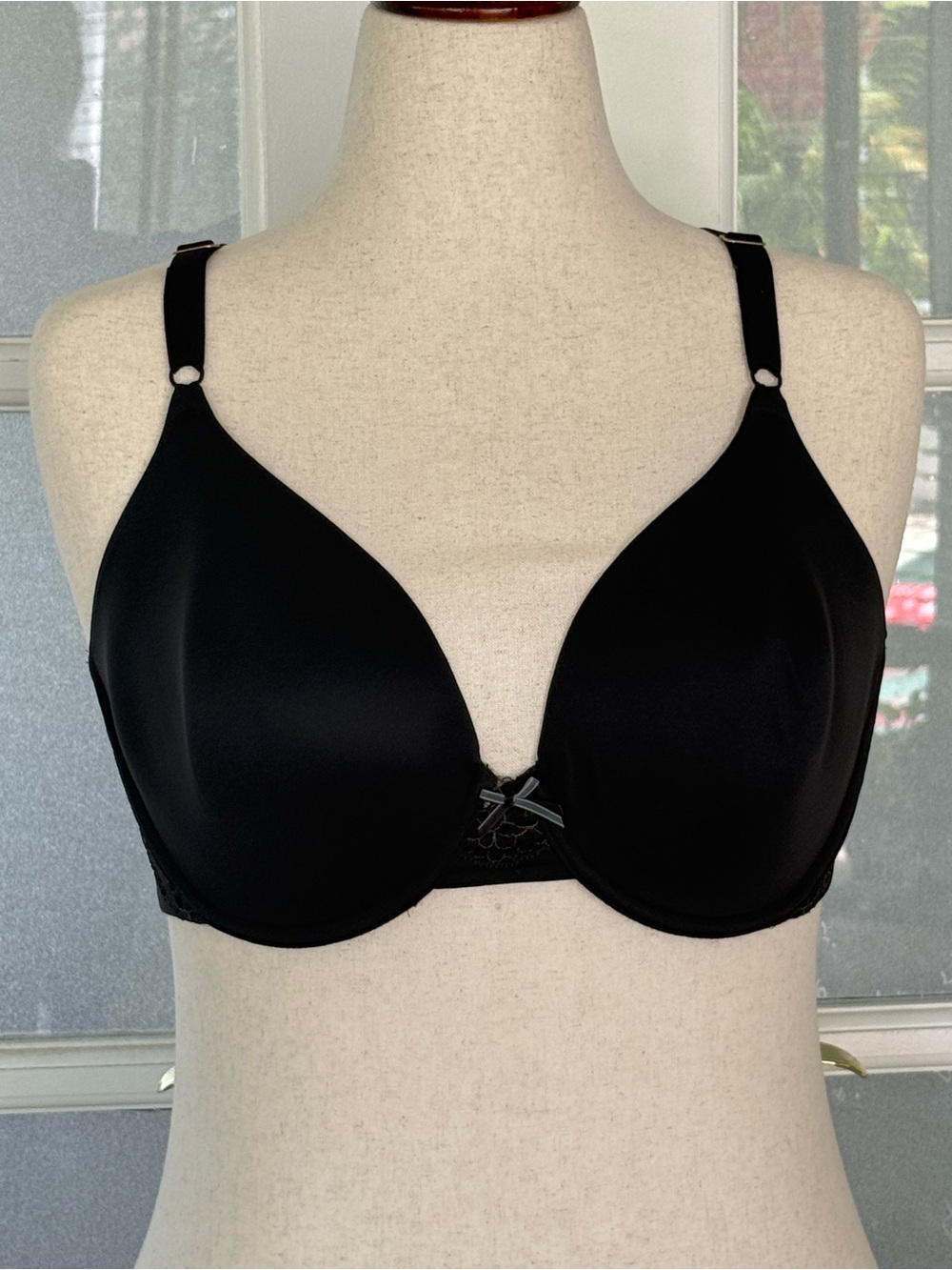 Maidenform Black Underwire T-Shirt Bra 38D Convertible Racerback Lightly Lined